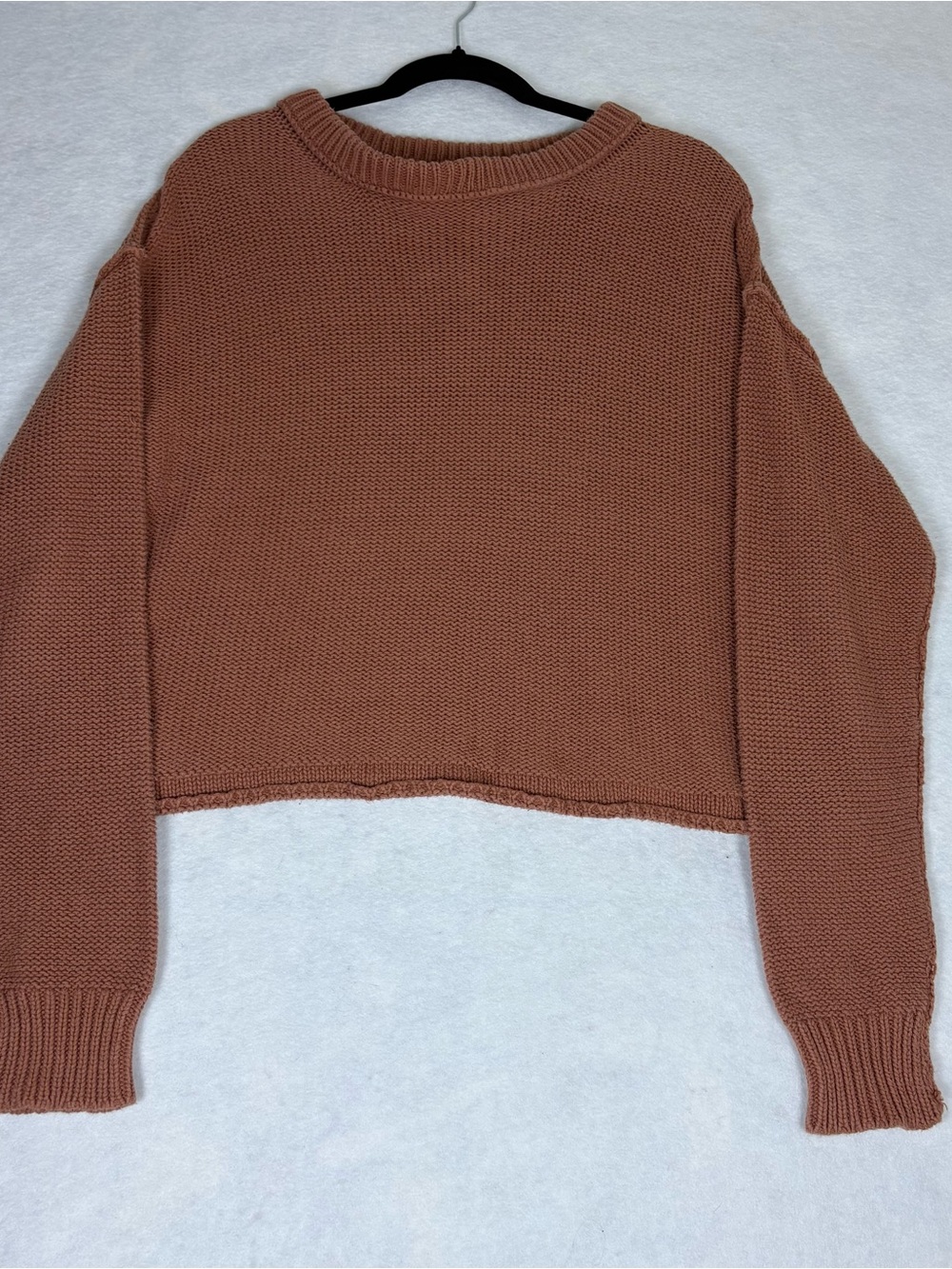 Bohme Rust Cropped Crewneck Sweater